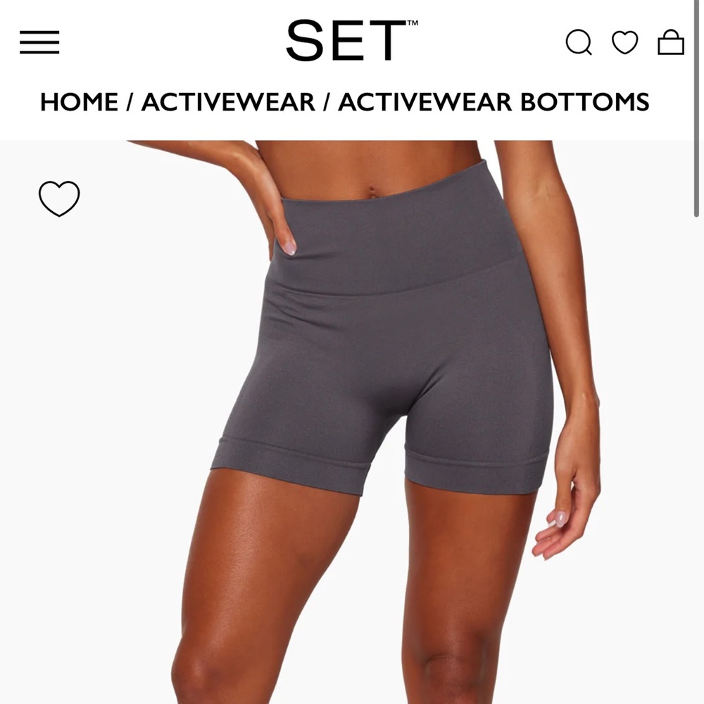 SET active sculptflex bike shorts. Size S. Color: pebble
